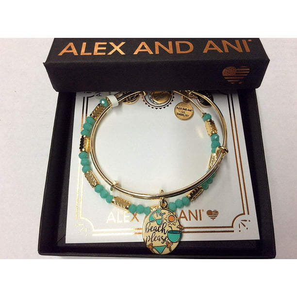 Alex and Ani Places We Love Russian Miami II Expandable Wire Bangle Bracelet 7.25 